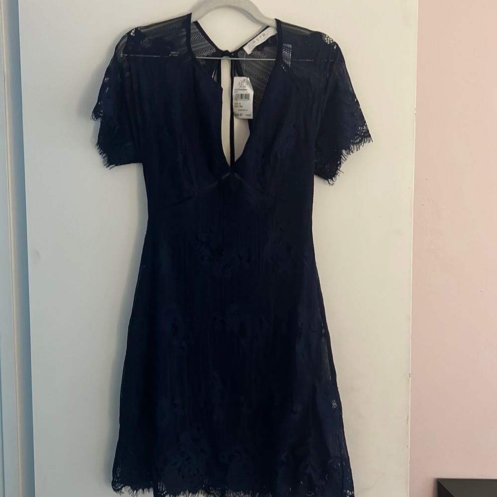 Astr navy lace dress